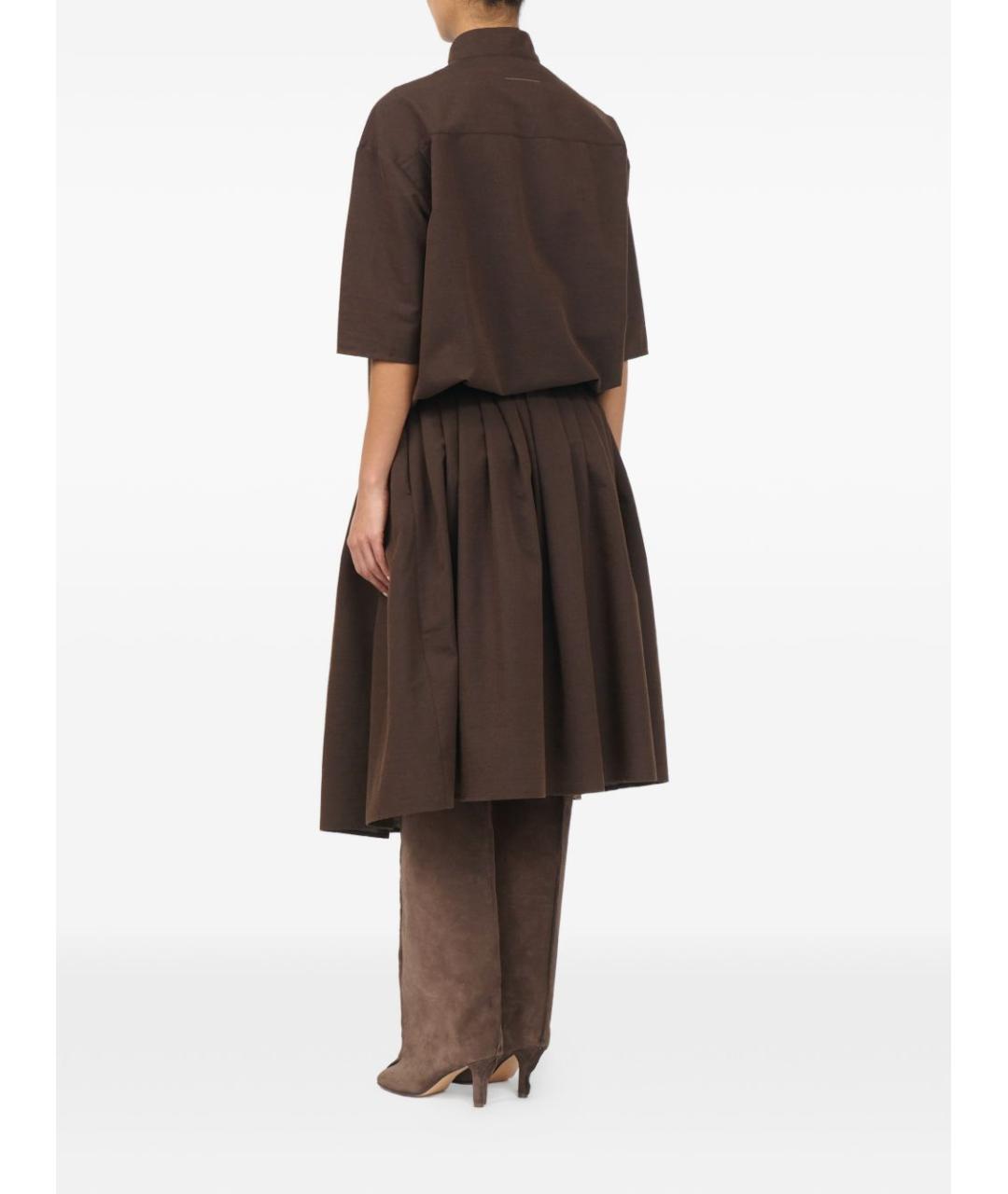 MM6 MAISON MARGIELA Коричневое платье, фото 4
