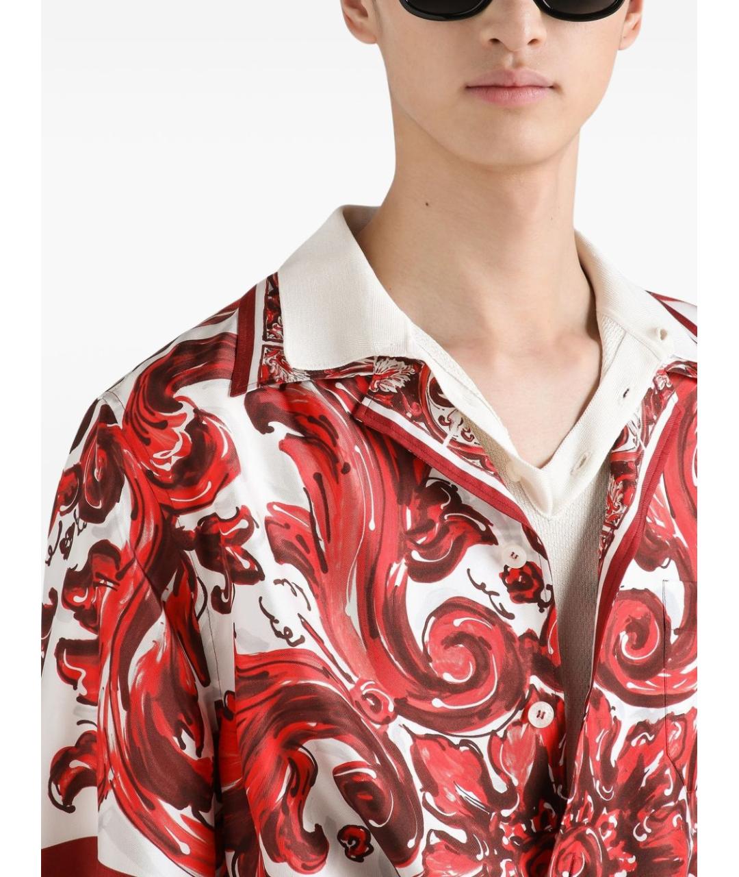 DOLCE&GABBANA Мульти шерстяная классическая рубашка, фото 7