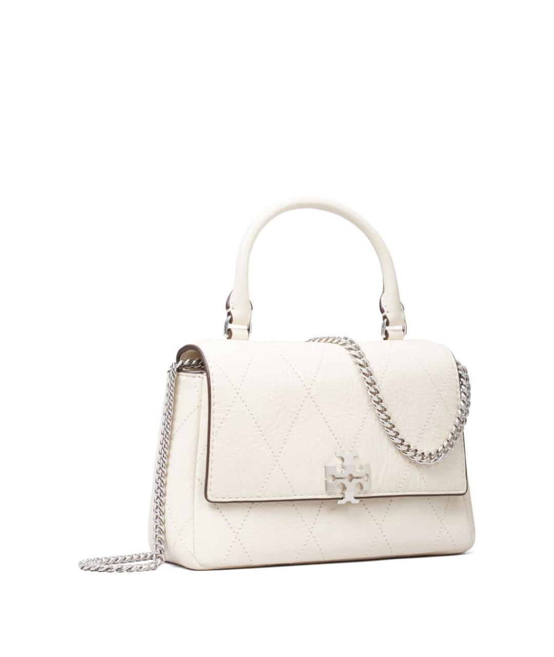 TORY BURCH Бежевая кожаная сумка через плечо, фото 2