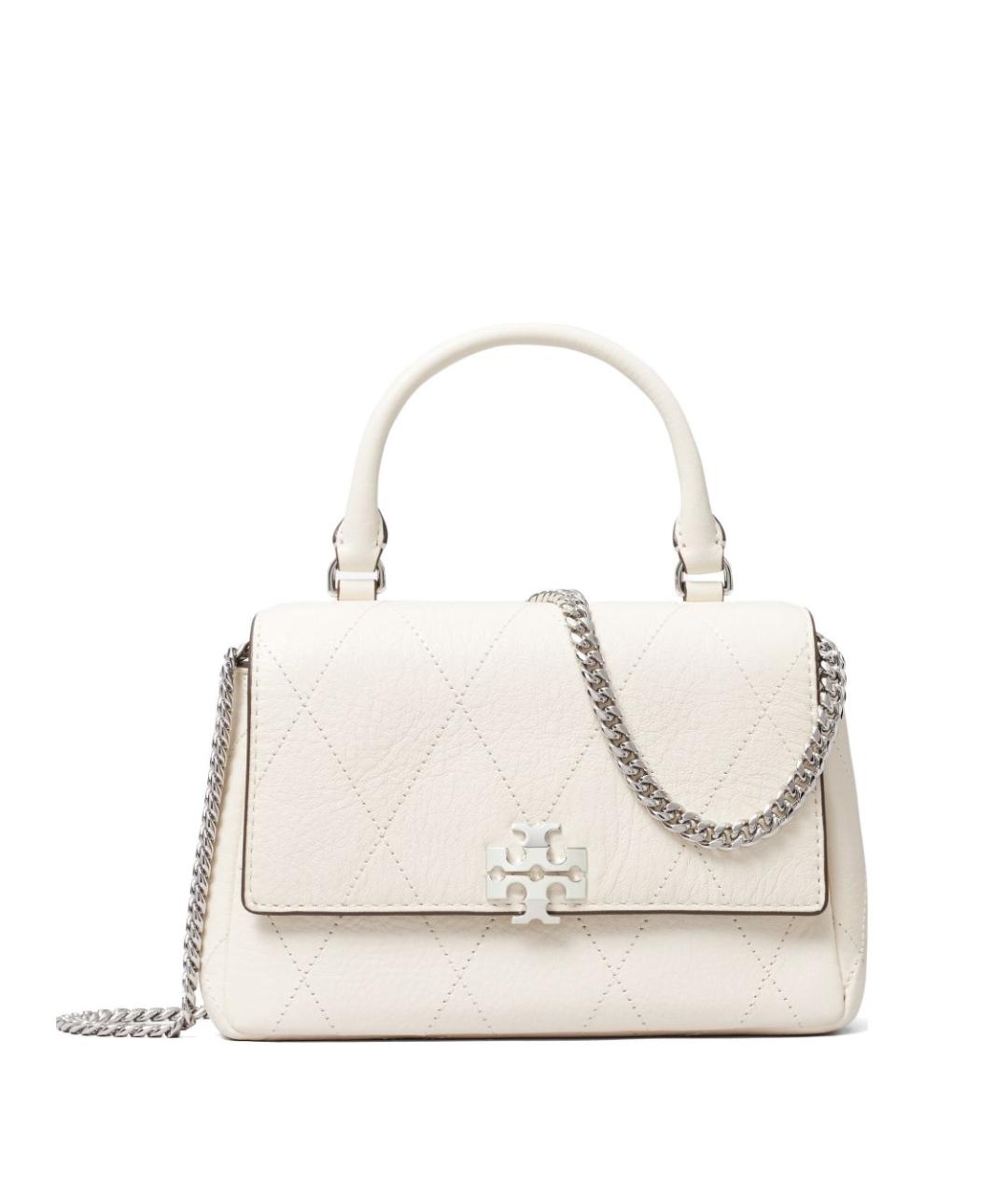 TORY BURCH Бежевая кожаная сумка через плечо, фото 1