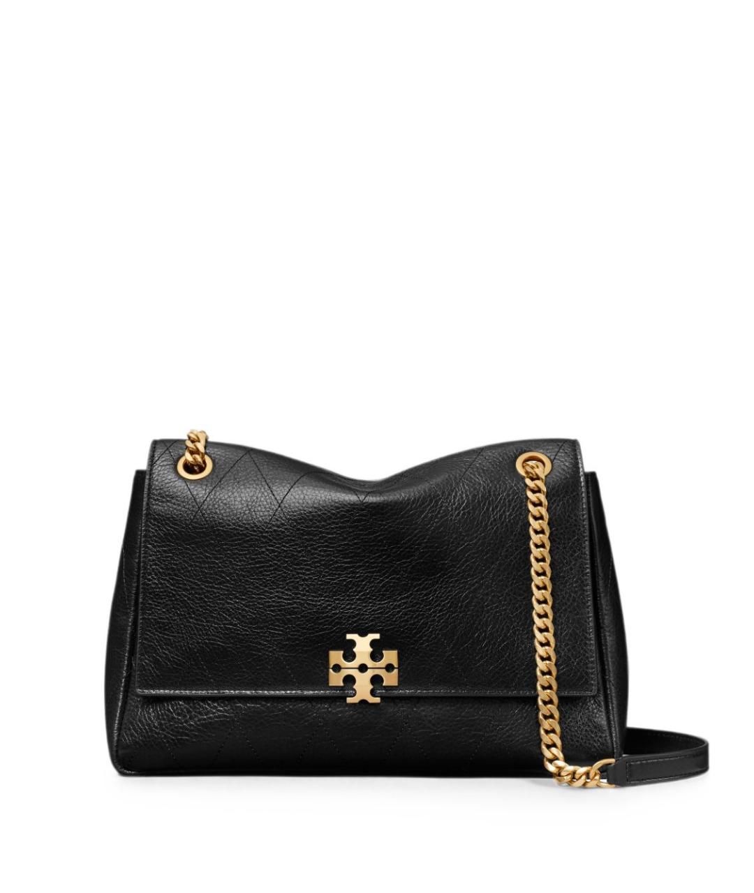 TORY BURCH Черная кожаная сумка через плечо, фото 3
