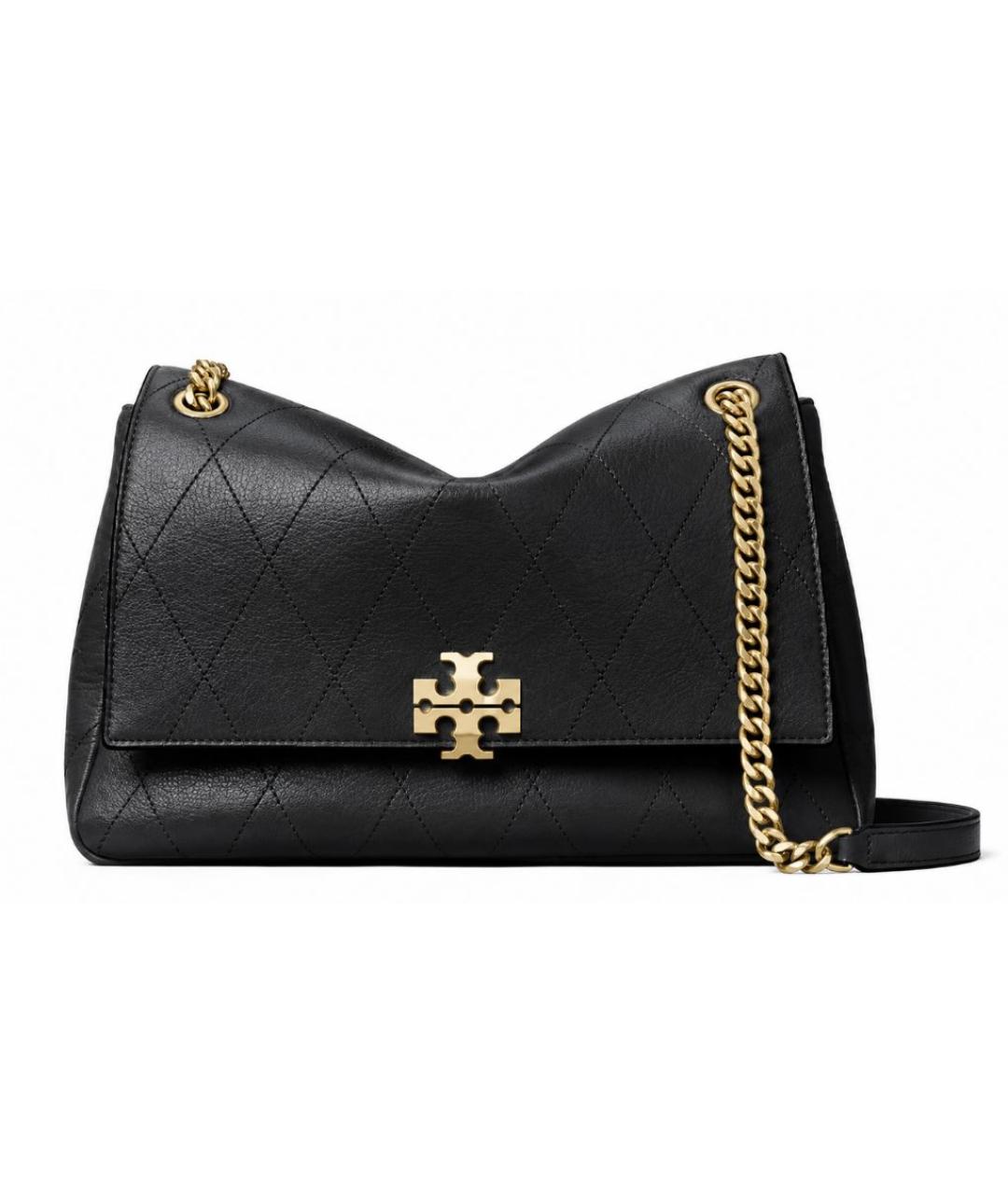 TORY BURCH Черная кожаная сумка через плечо, фото 1
