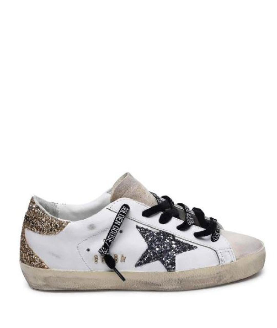 GOLDEN GOOSE Белые кожаные кеды, фото 1