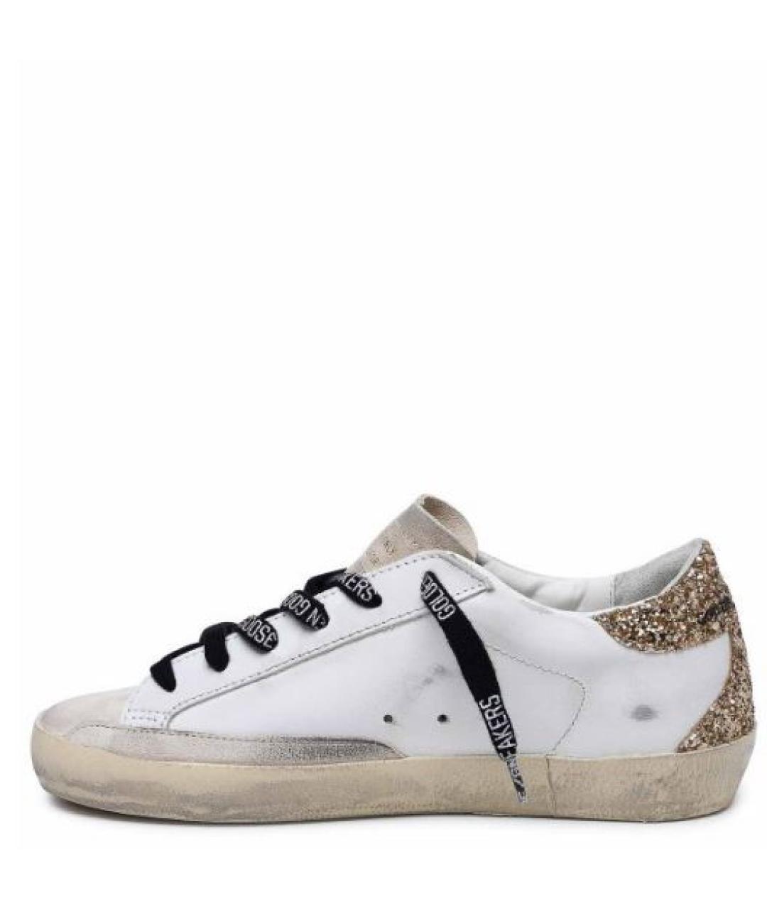 GOLDEN GOOSE Белые кожаные кеды, фото 2