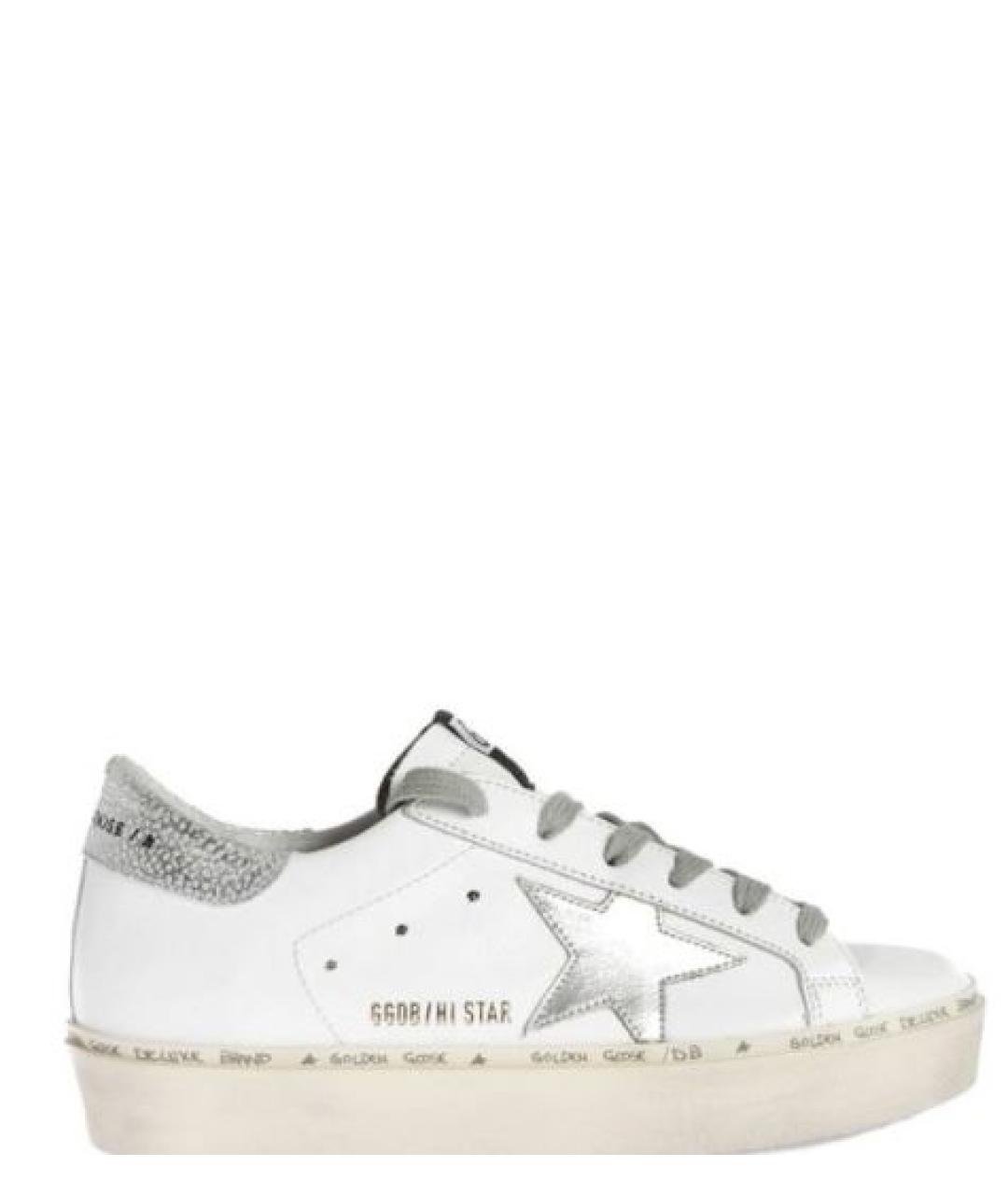 GOLDEN GOOSE Белые кожаные кеды, фото 1