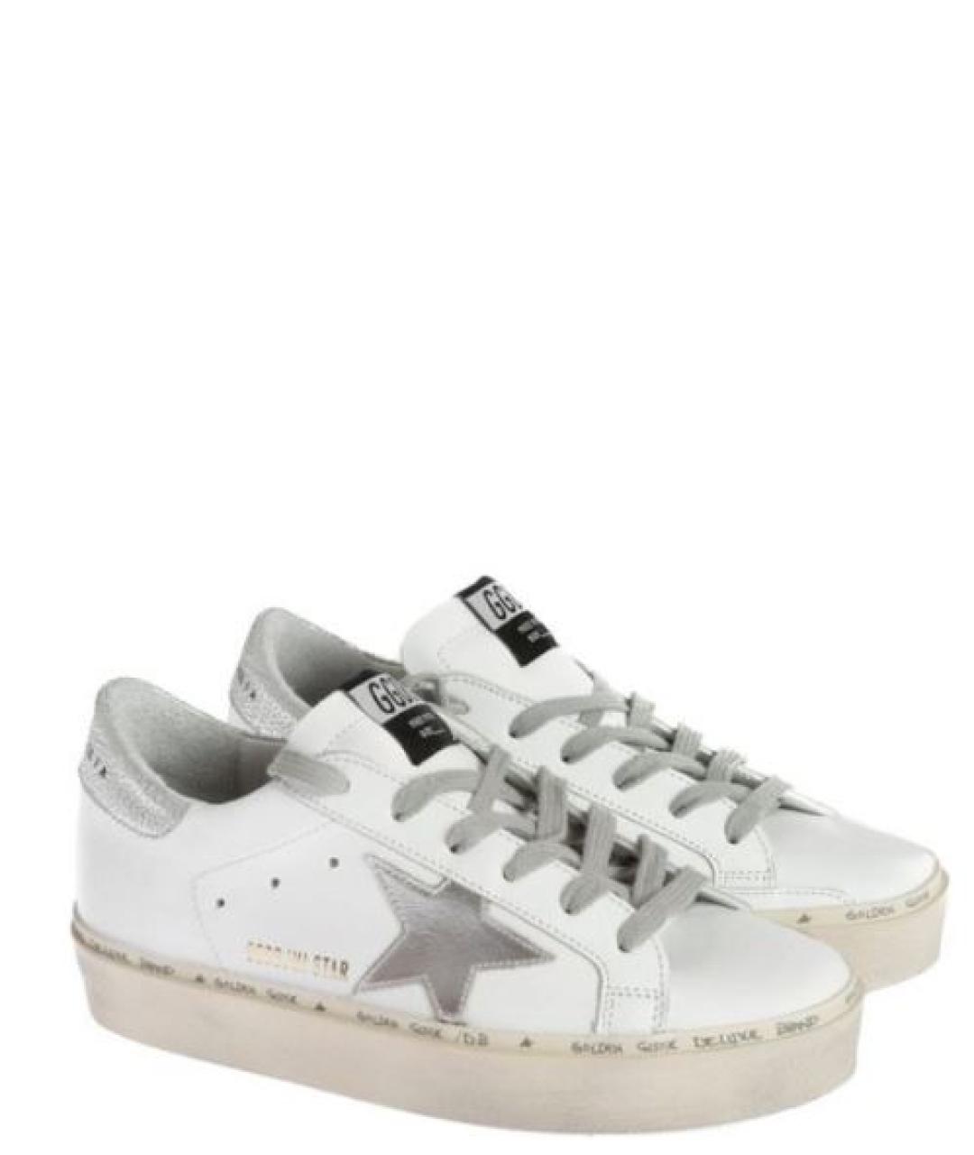 GOLDEN GOOSE Белые кожаные кеды, фото 2
