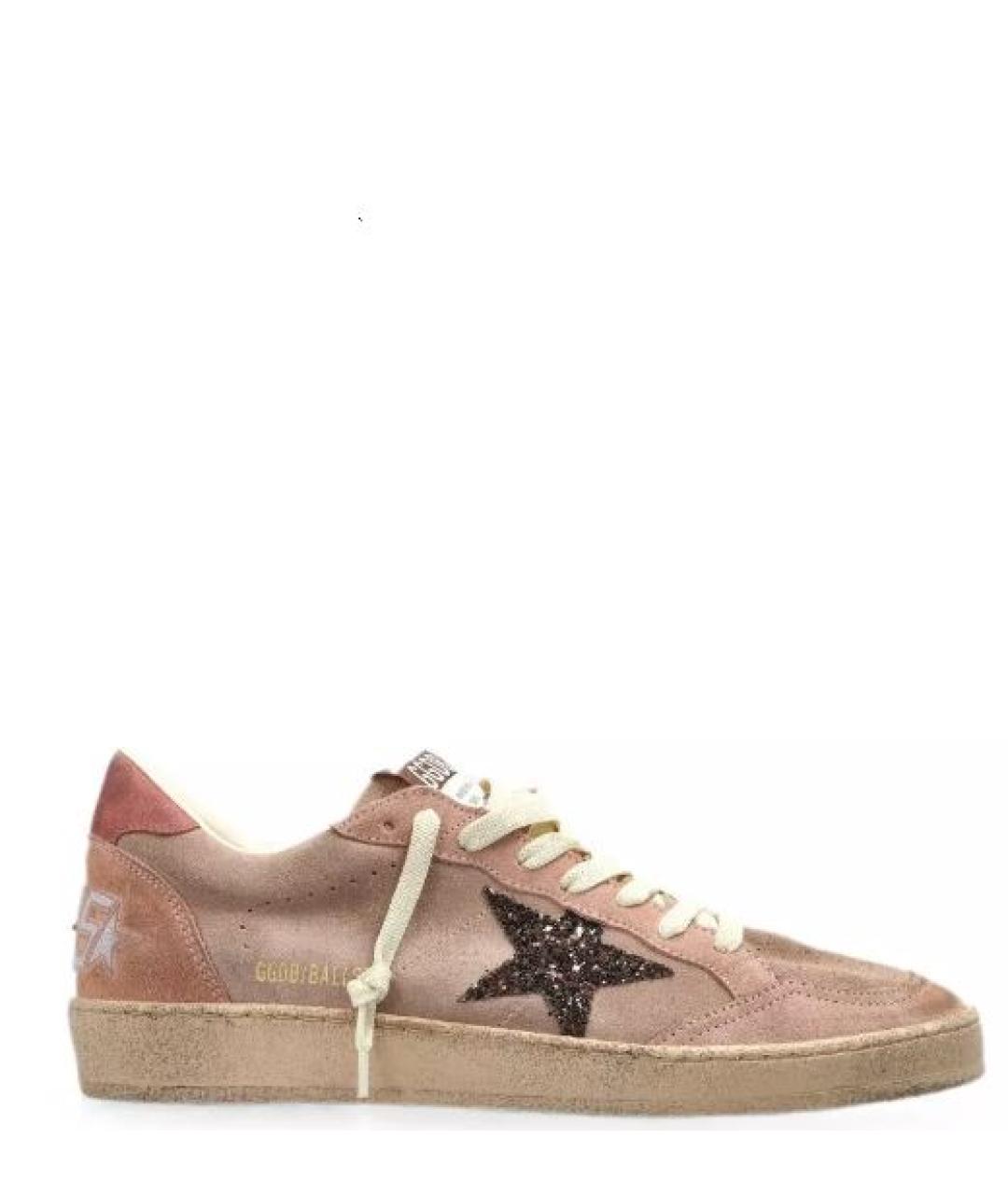 GOLDEN GOOSE Розовые замшевые кеды, фото 1