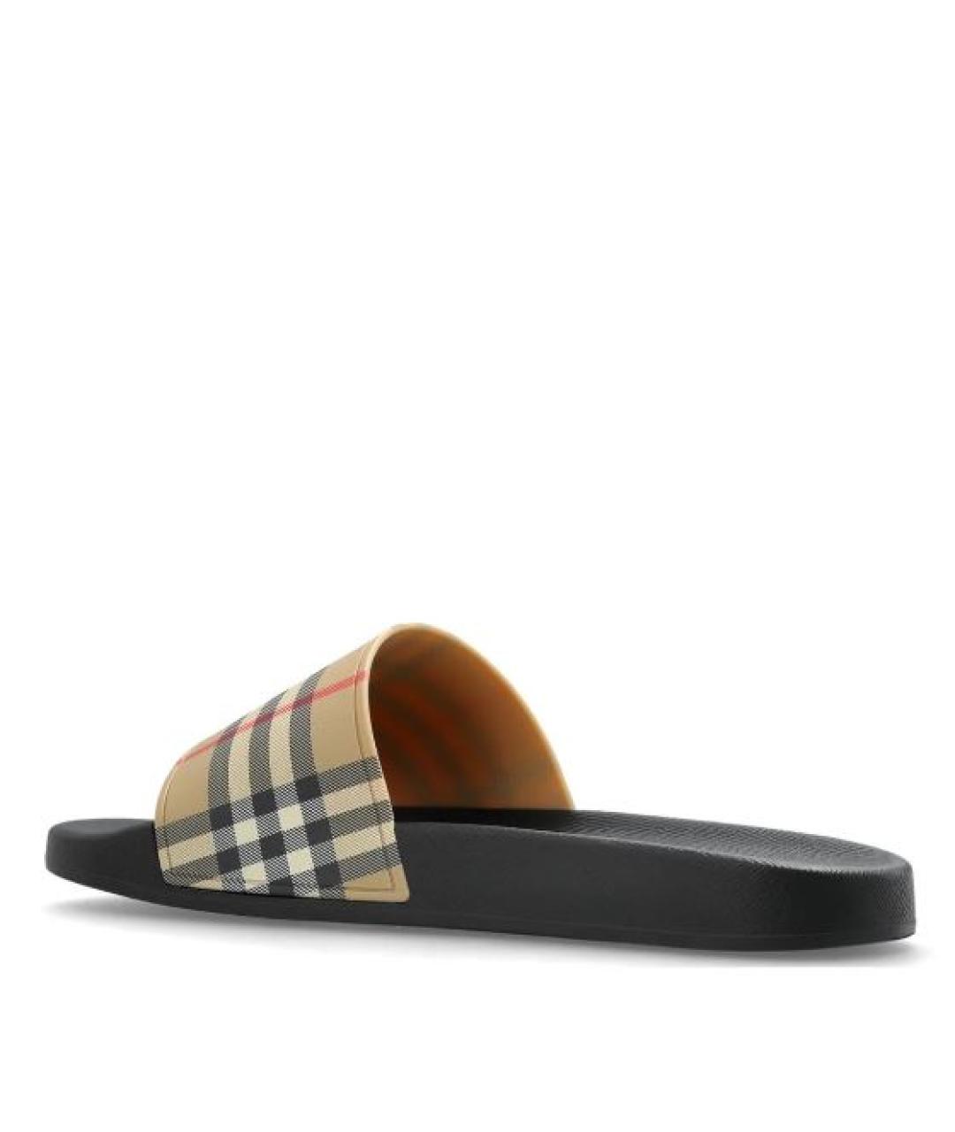 BURBERRY Мульти резиновые шлепанцы, фото 3