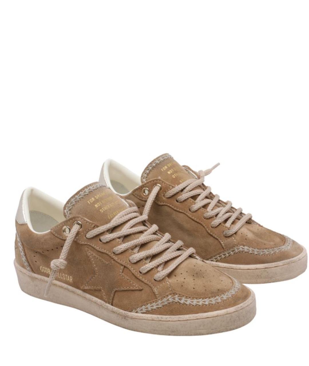 GOLDEN GOOSE Коричневые замшевые кеды, фото 2