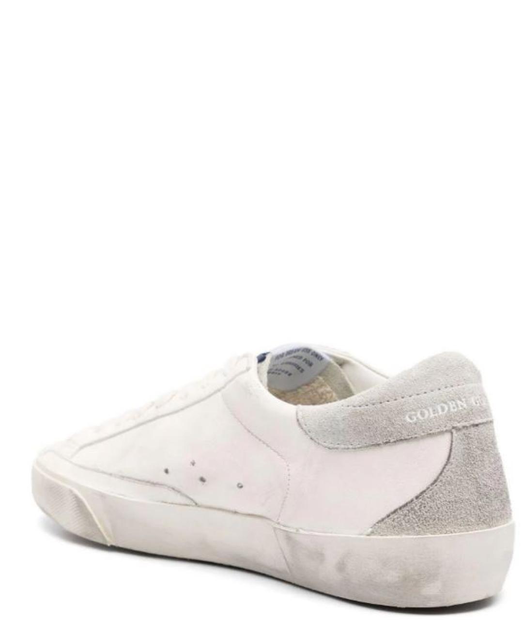 GOLDEN GOOSE Белые кожаные низкие ботинки, фото 2