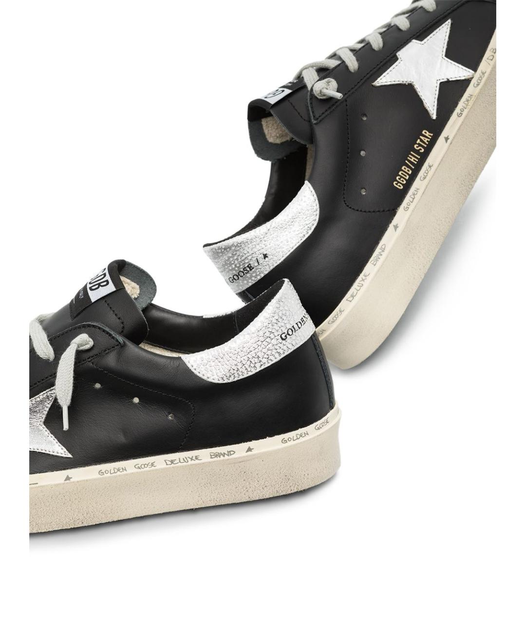 GOLDEN GOOSE Черные кожаные кеды, фото 4