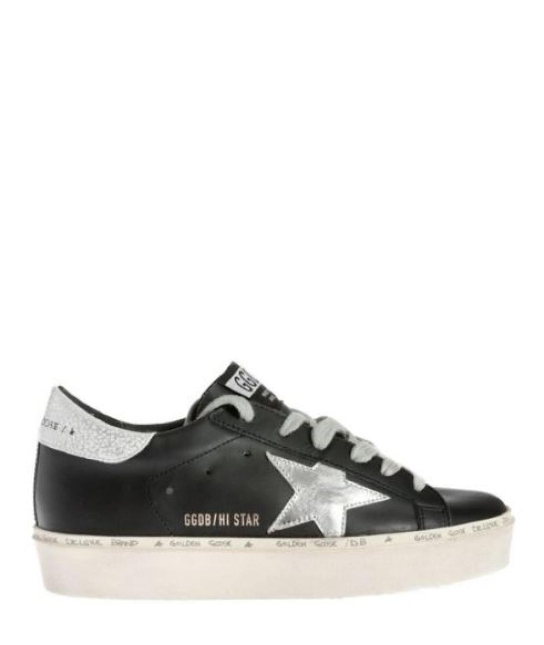GOLDEN GOOSE Черные кожаные кеды, фото 1
