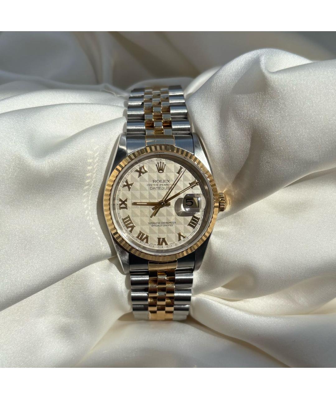 ROLEX Серебряные часы из желтого золота, фото 8