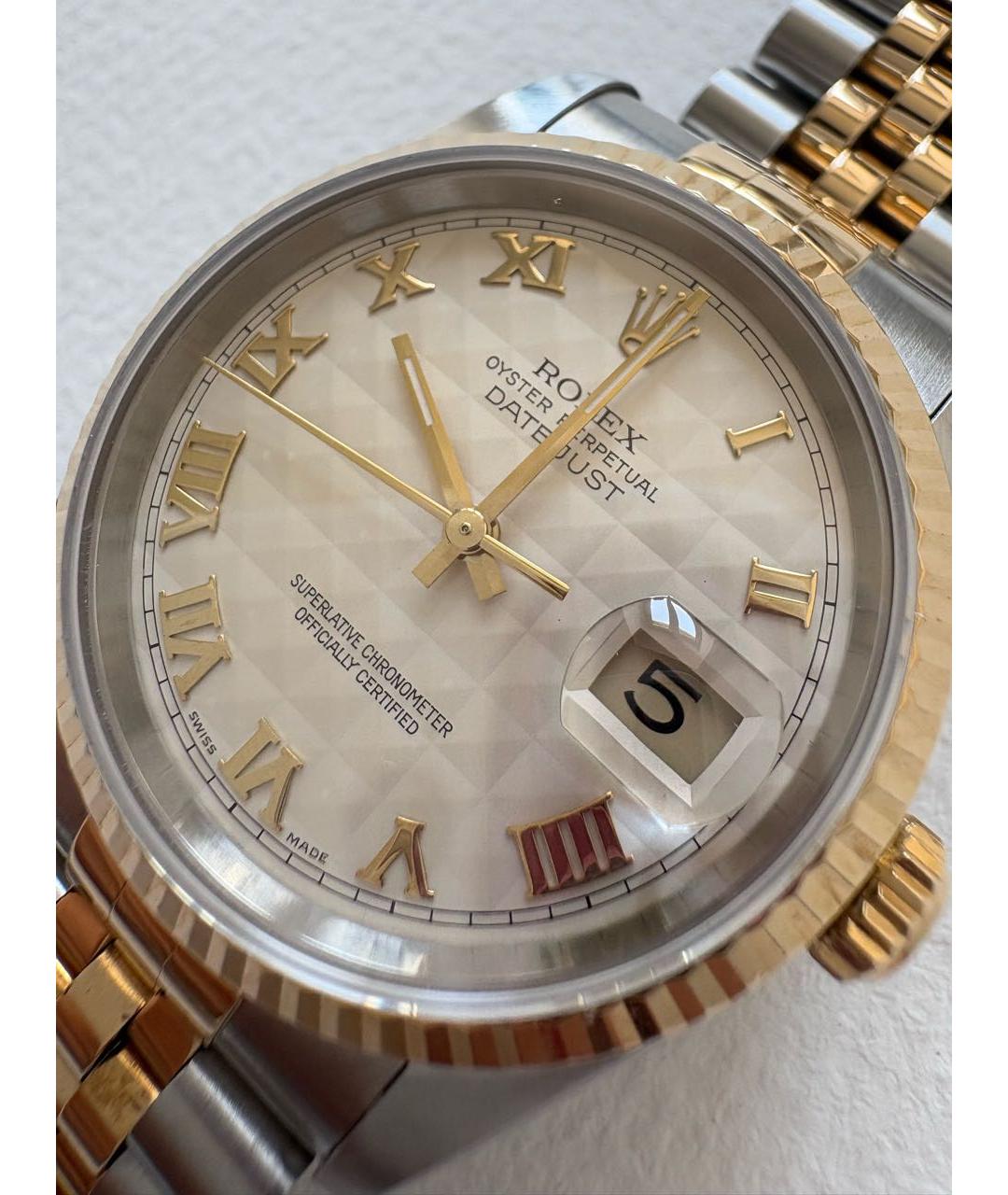ROLEX Серебряные часы из желтого золота, фото 3