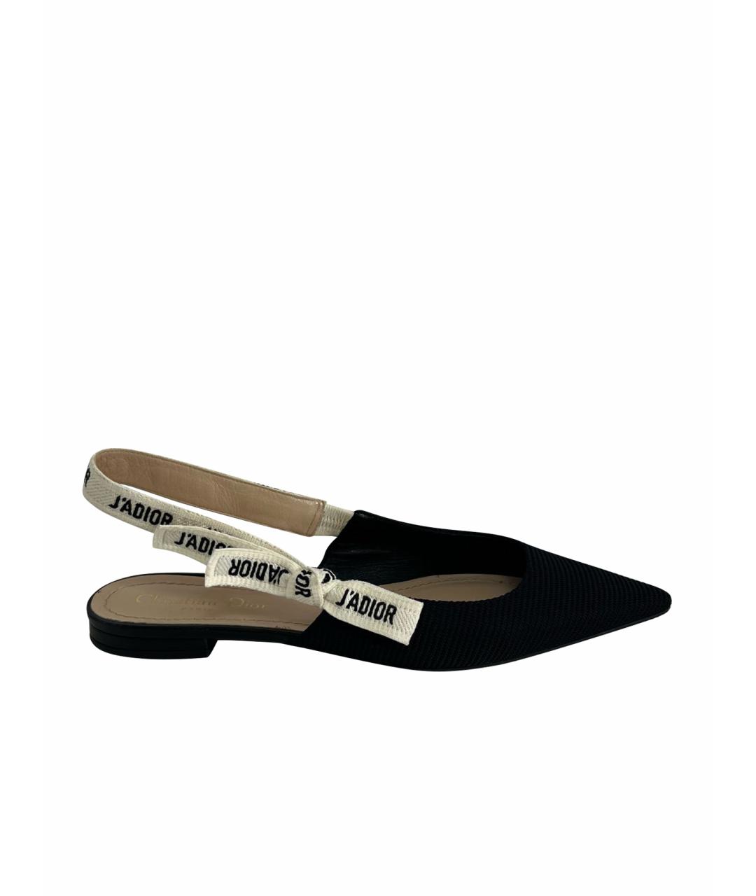 CHRISTIAN DIOR Черные текстильные туфли, фото 1