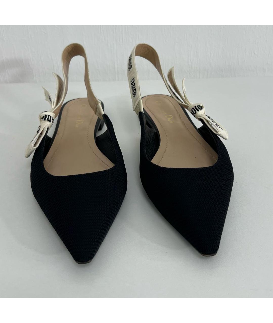 CHRISTIAN DIOR Черные текстильные туфли, фото 3