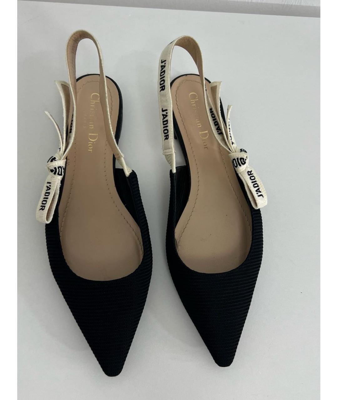 CHRISTIAN DIOR Черные текстильные туфли, фото 2