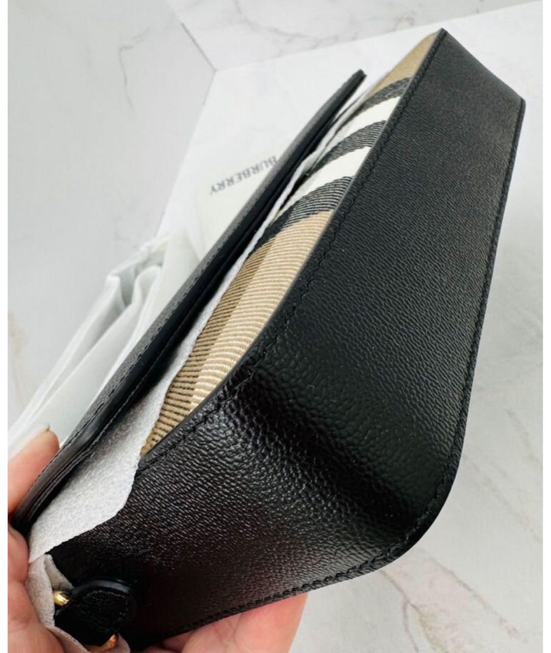 BURBERRY Черная кожаная сумка через плечо, фото 3
