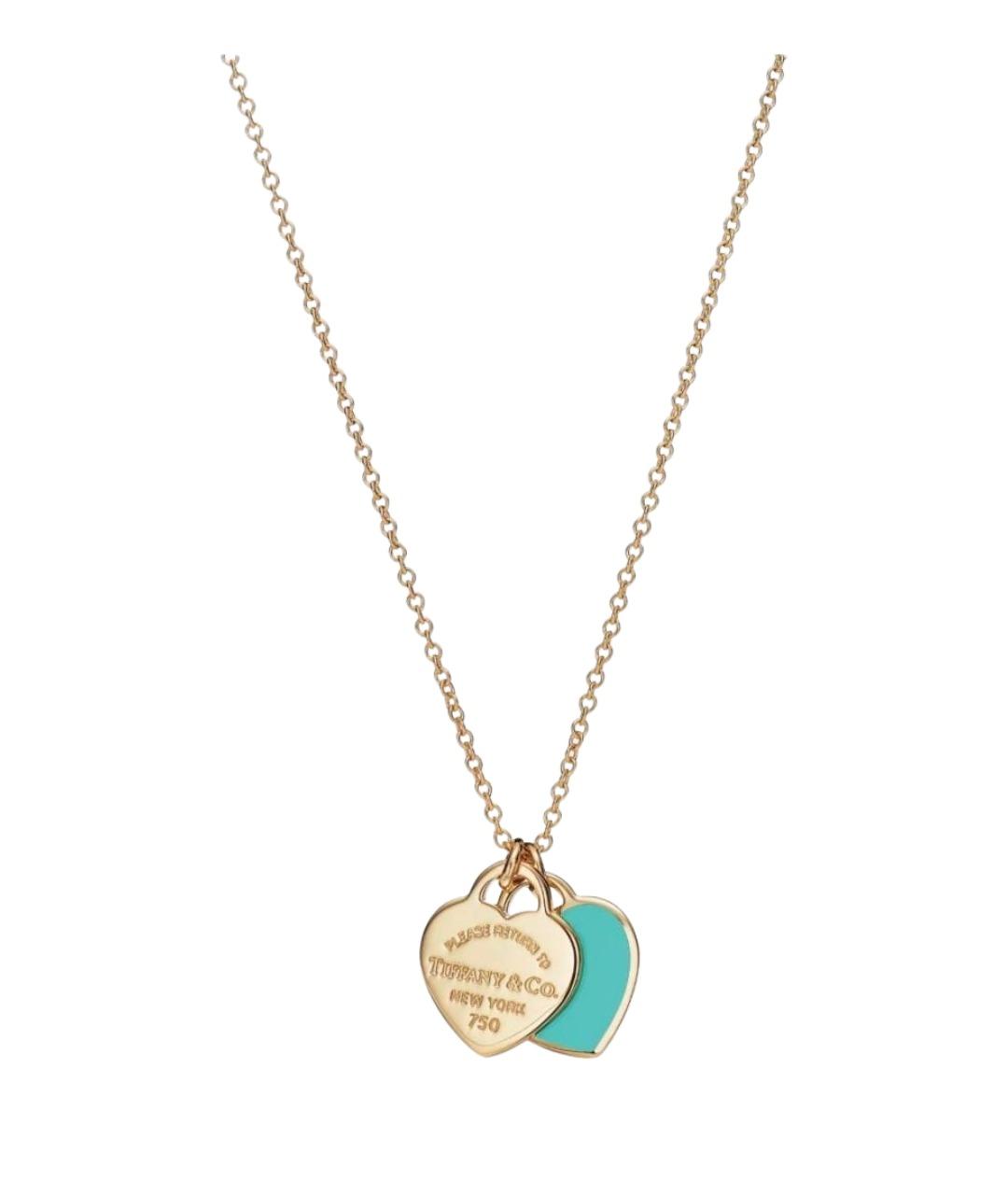 TIFFANY&CO Бирюзовое колье из желтого золота, фото 1