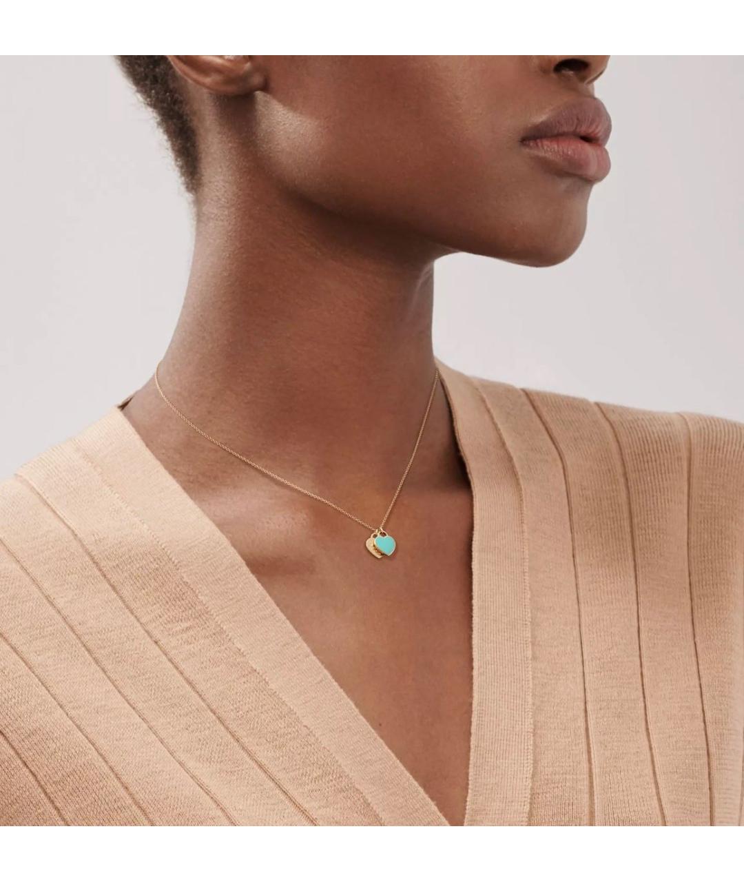 TIFFANY&CO Бирюзовое колье из желтого золота, фото 2