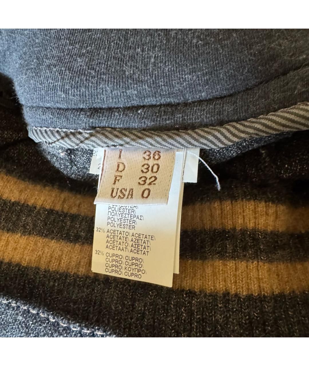 BRUNELLO CUCINELLI Антрацитовые вискозные брюки широкие, фото 6