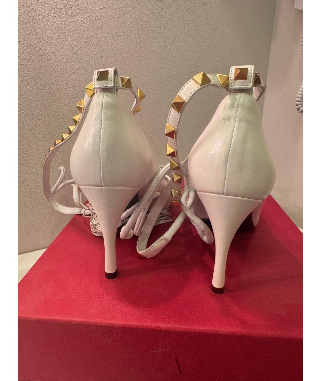 VALENTINO Белые кожаные туфли, фото 4