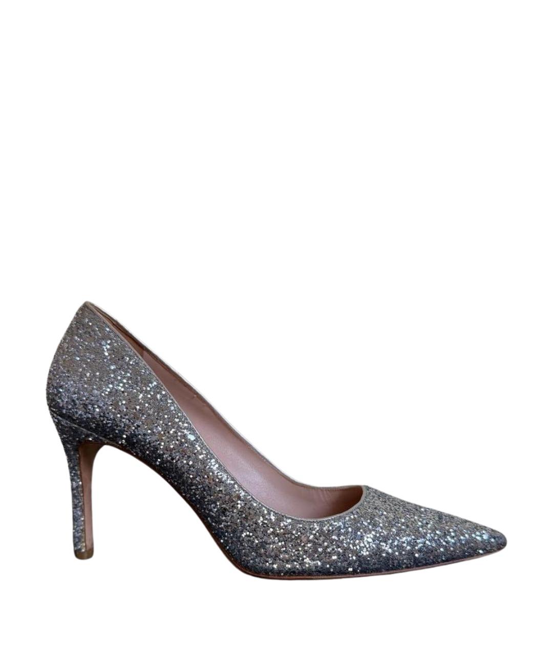 MIU MIU Серебряные кожаные туфли, фото 1