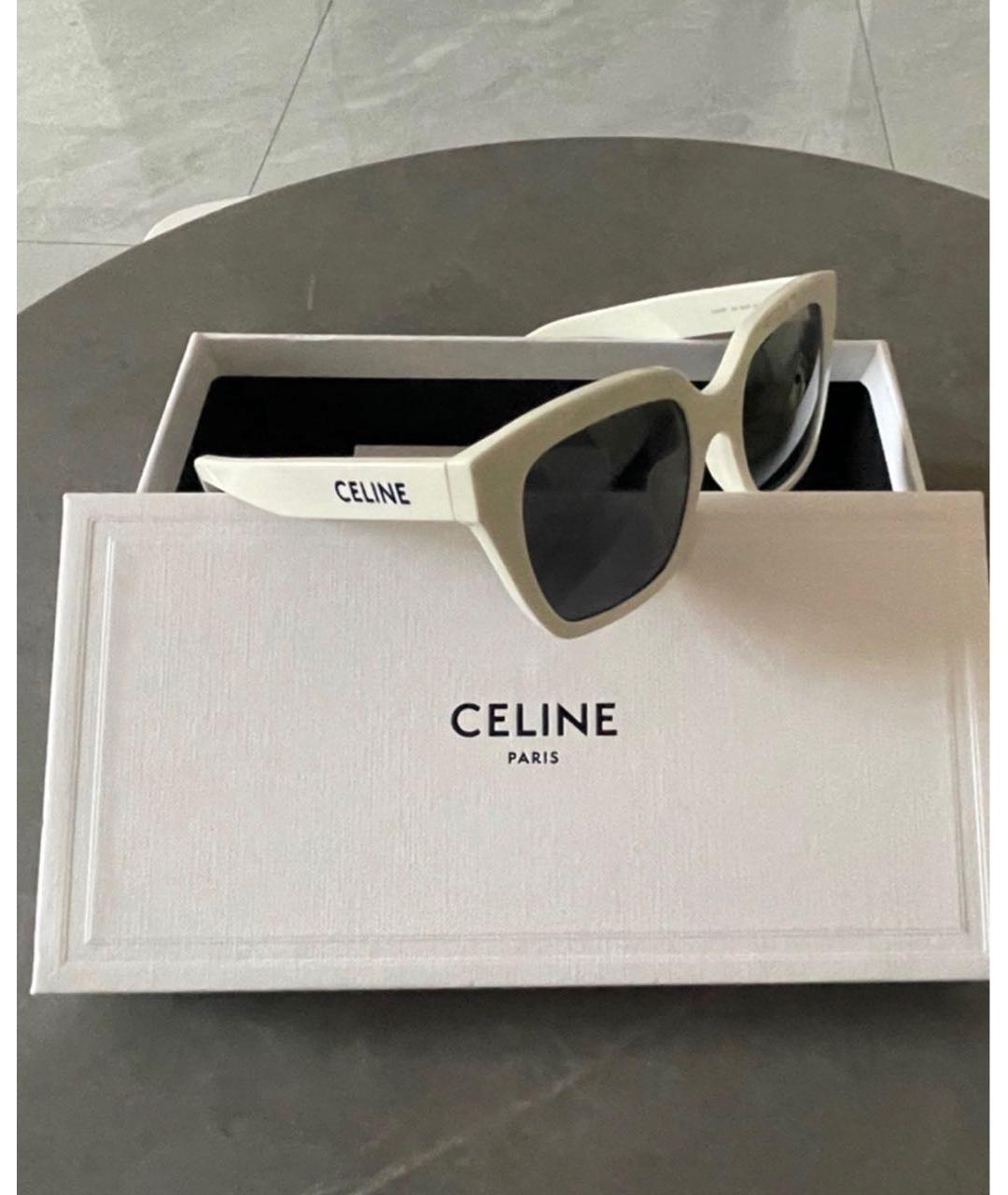 CELINE Белые солнцезащитные очки, фото 4