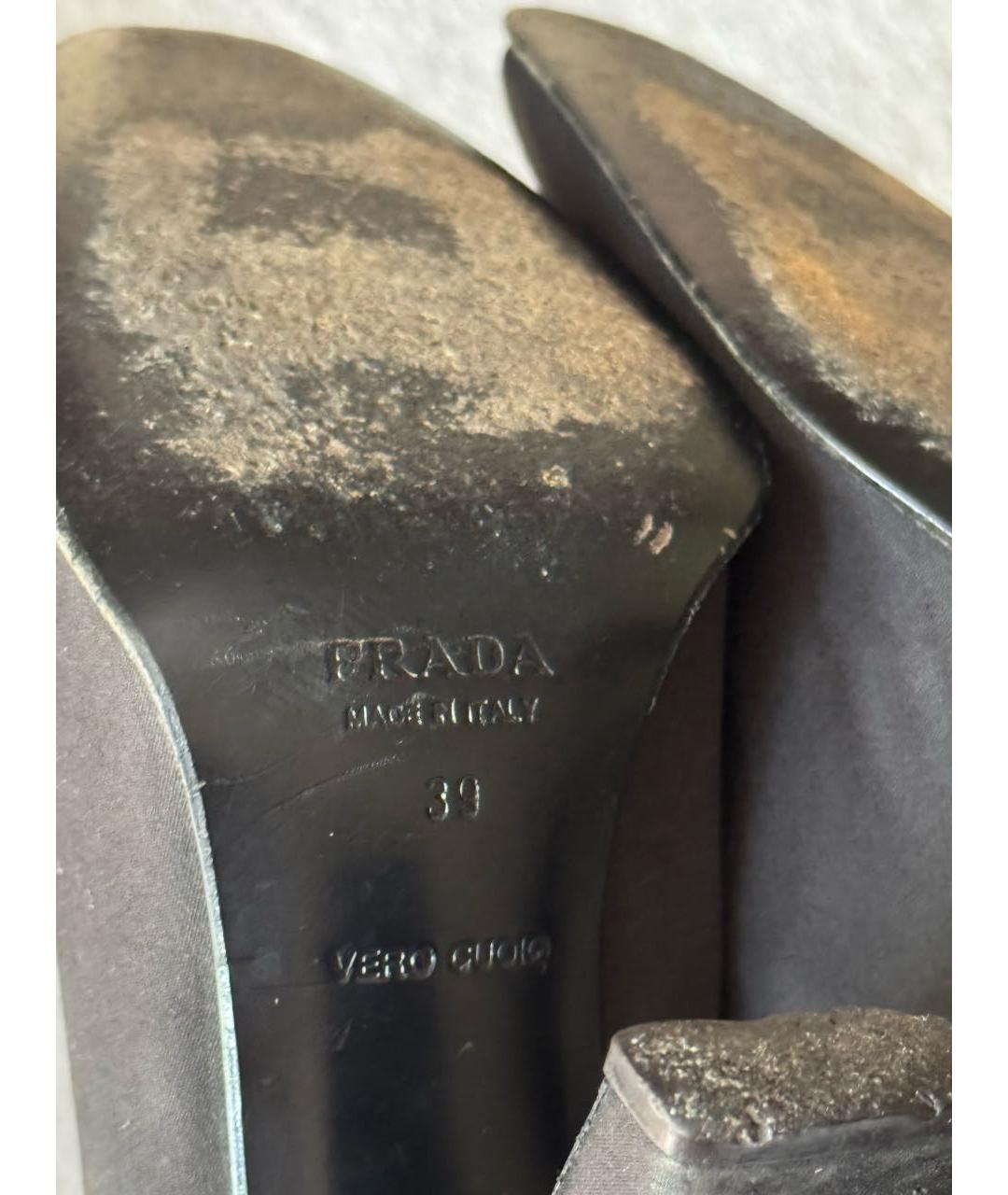 PRADA Серые текстильные туфли, фото 7
