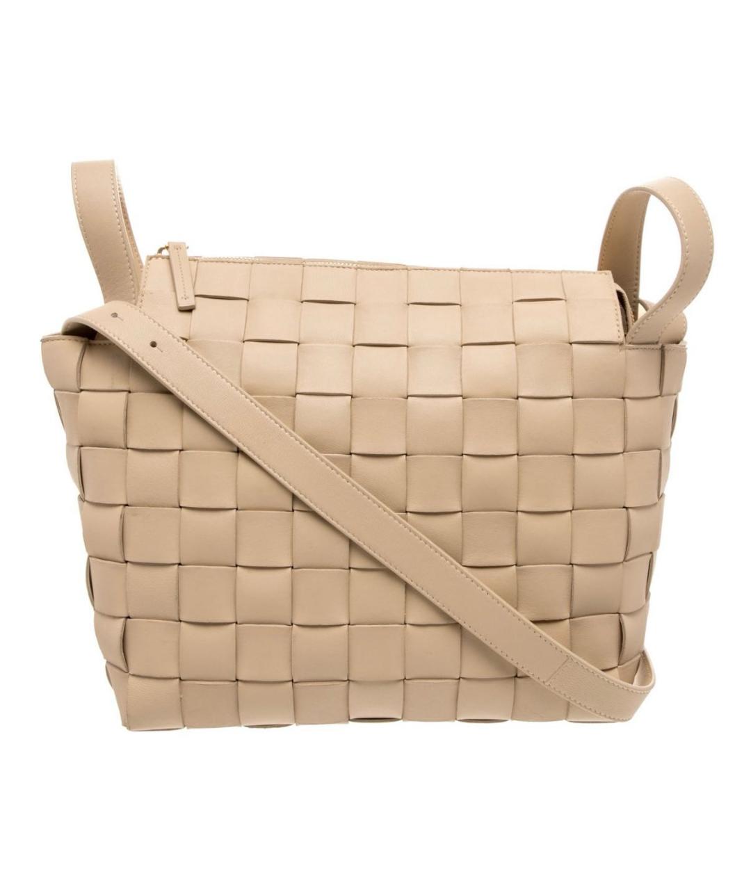 BOTTEGA VENETA Бежевая кожаная сумка тоут, фото 7