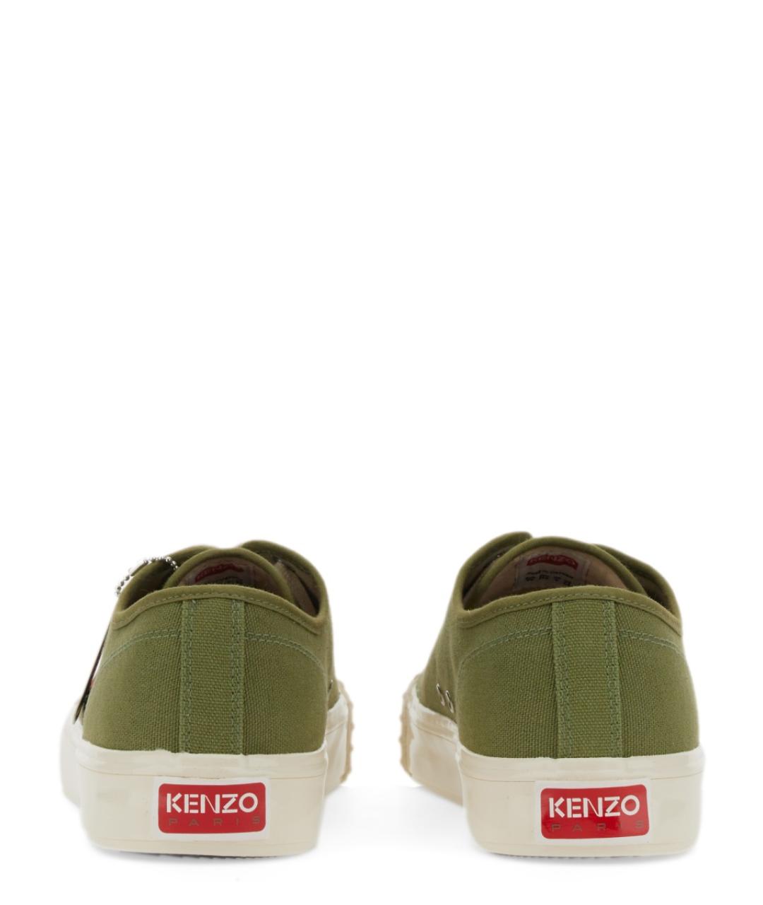KENZO Хаки текстильные низкие кроссовки / кеды, фото 3