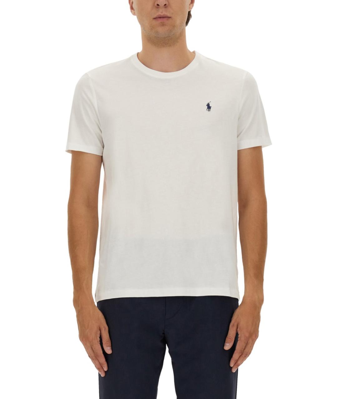 POLO RALPH LAUREN Белая хлопковая футболка, фото 1