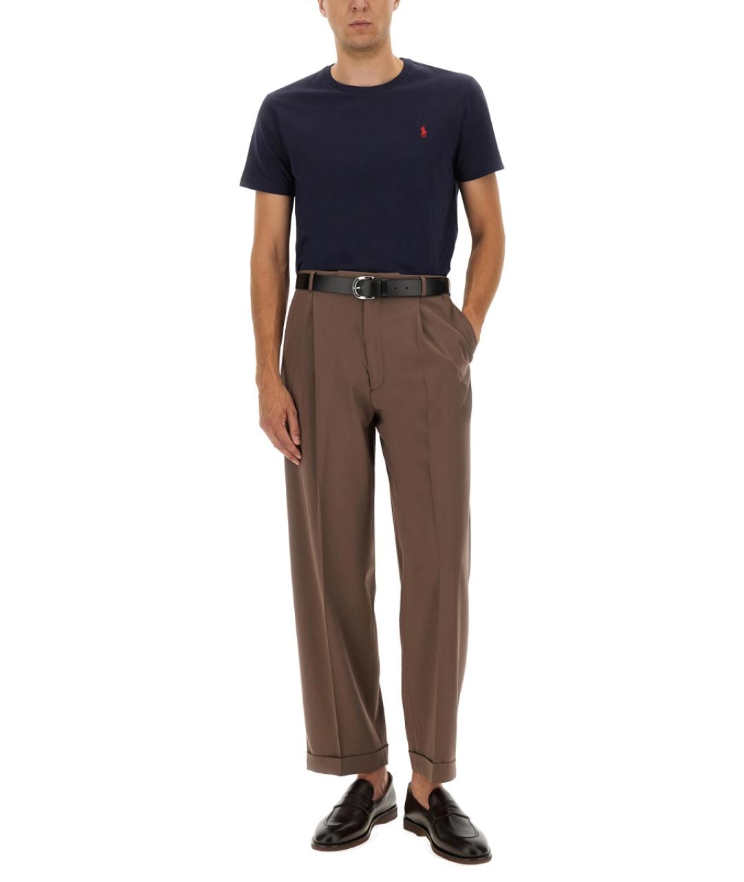 POLO RALPH LAUREN Синяя хлопковая футболка, фото 2