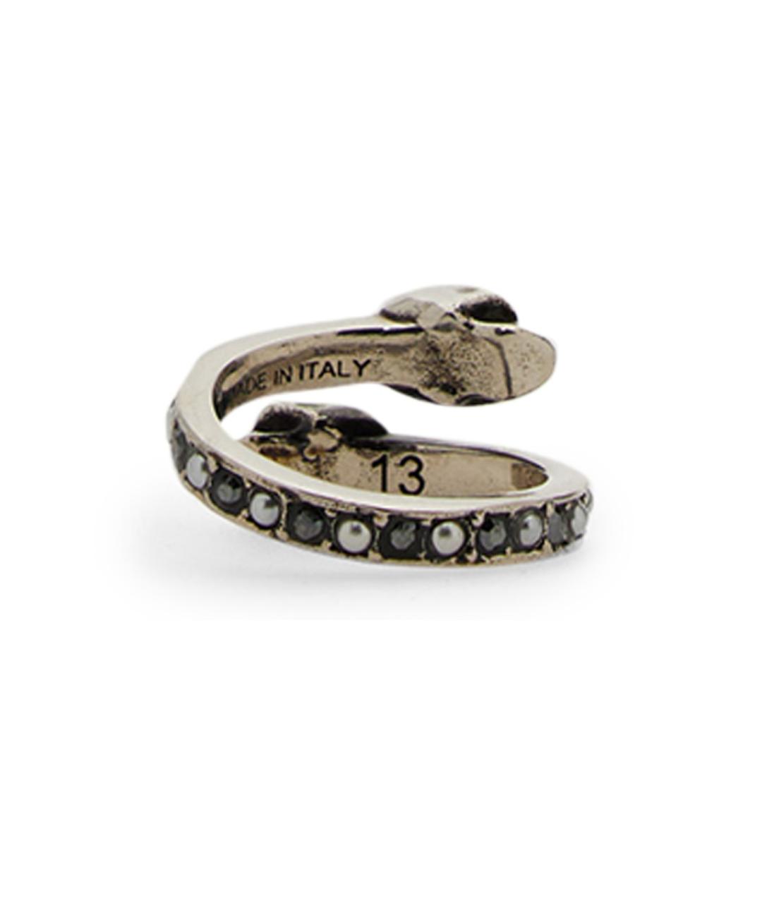 ALEXANDER MCQUEEN Серебряное металлическое кольцо, фото 2