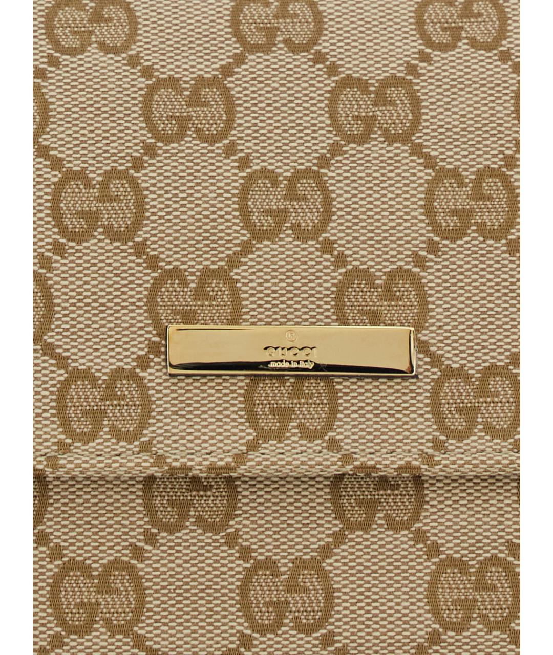 GUCCI Бежевая тканевая сумка через плечо, фото 3