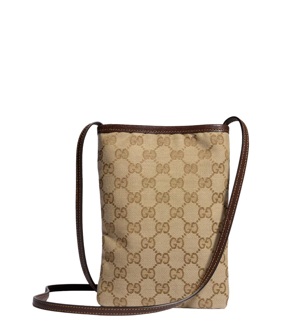 GUCCI Бежевая тканевая сумка через плечо, фото 2
