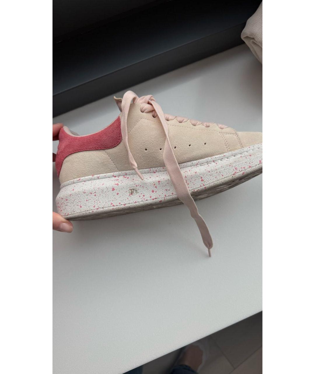 ALEXANDER MCQUEEN Розовые замшевые кроссовки, фото 5
