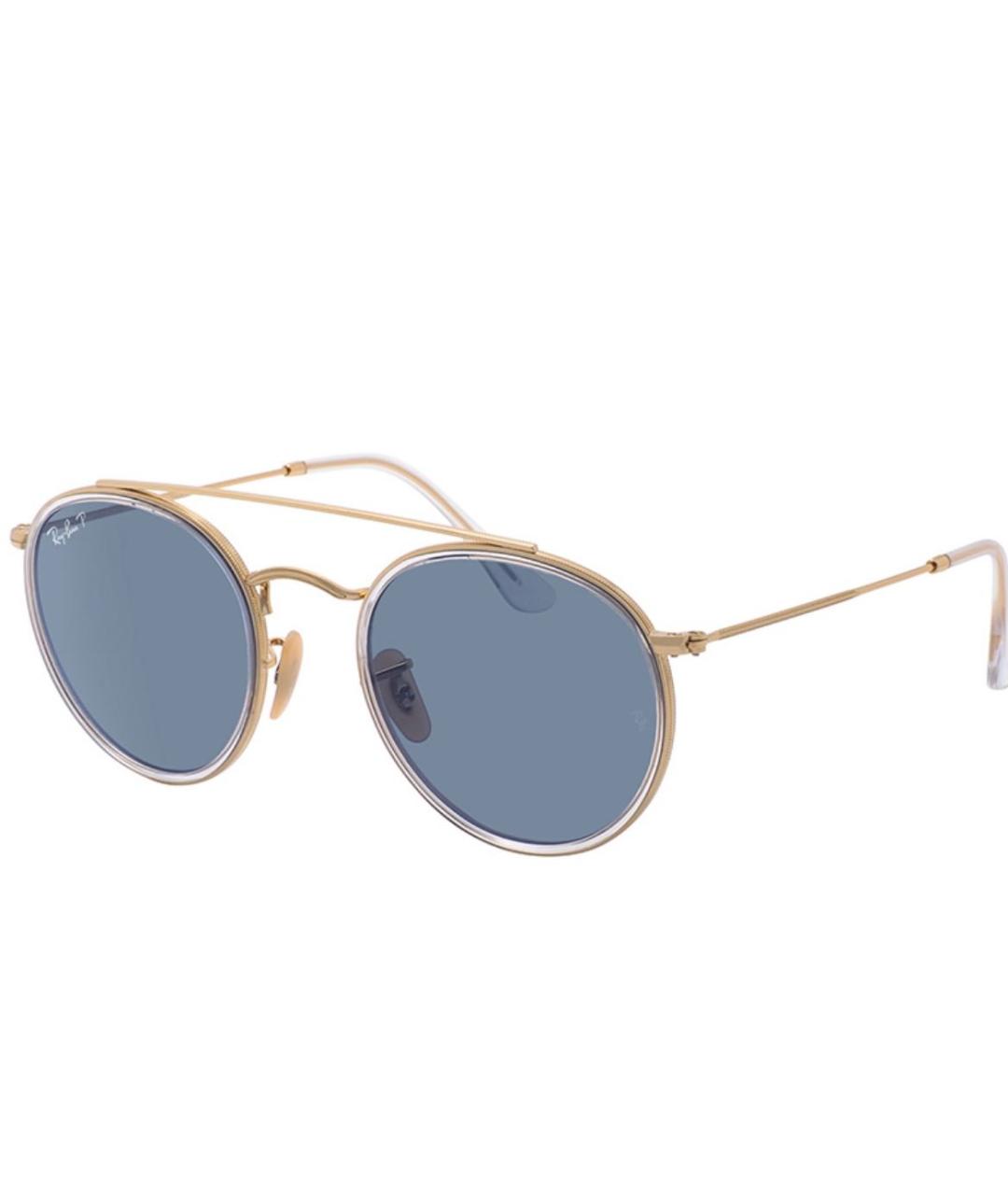 RAY BAN Голубые металлические солнцезащитные очки, фото 3