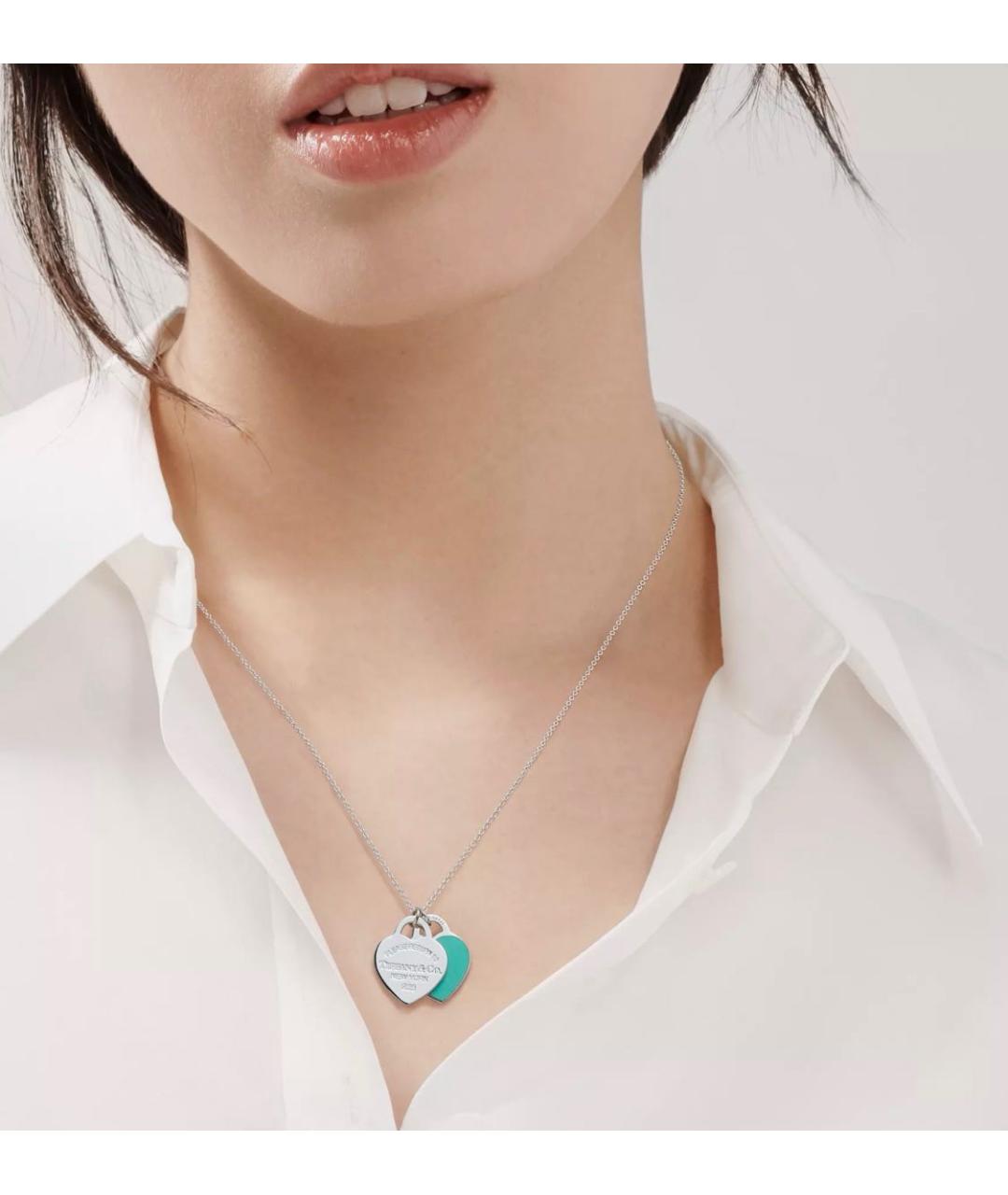TIFFANY&CO Бирюзовое серебряное колье, фото 2