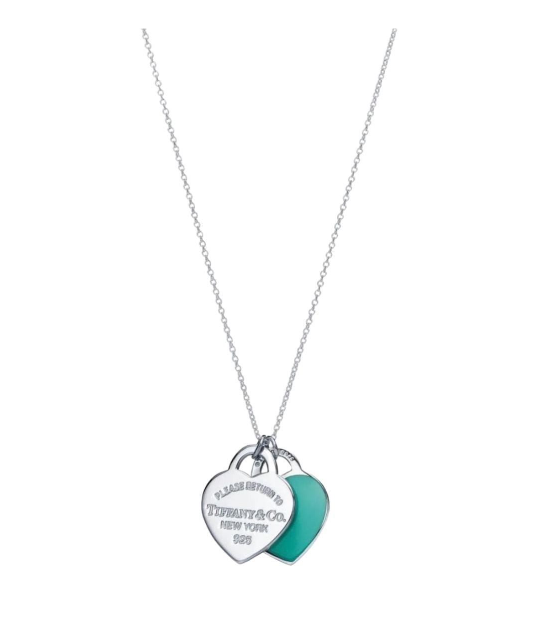 TIFFANY&CO Бирюзовое серебряное колье, фото 1