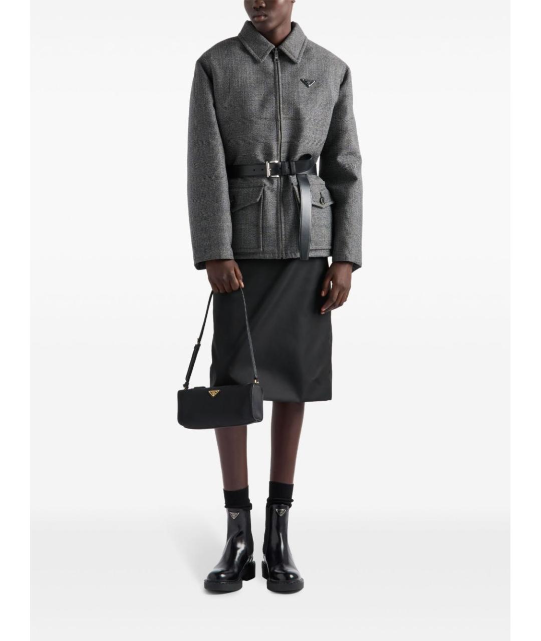 PRADA Черная тканевая сумка через плечо, фото 6