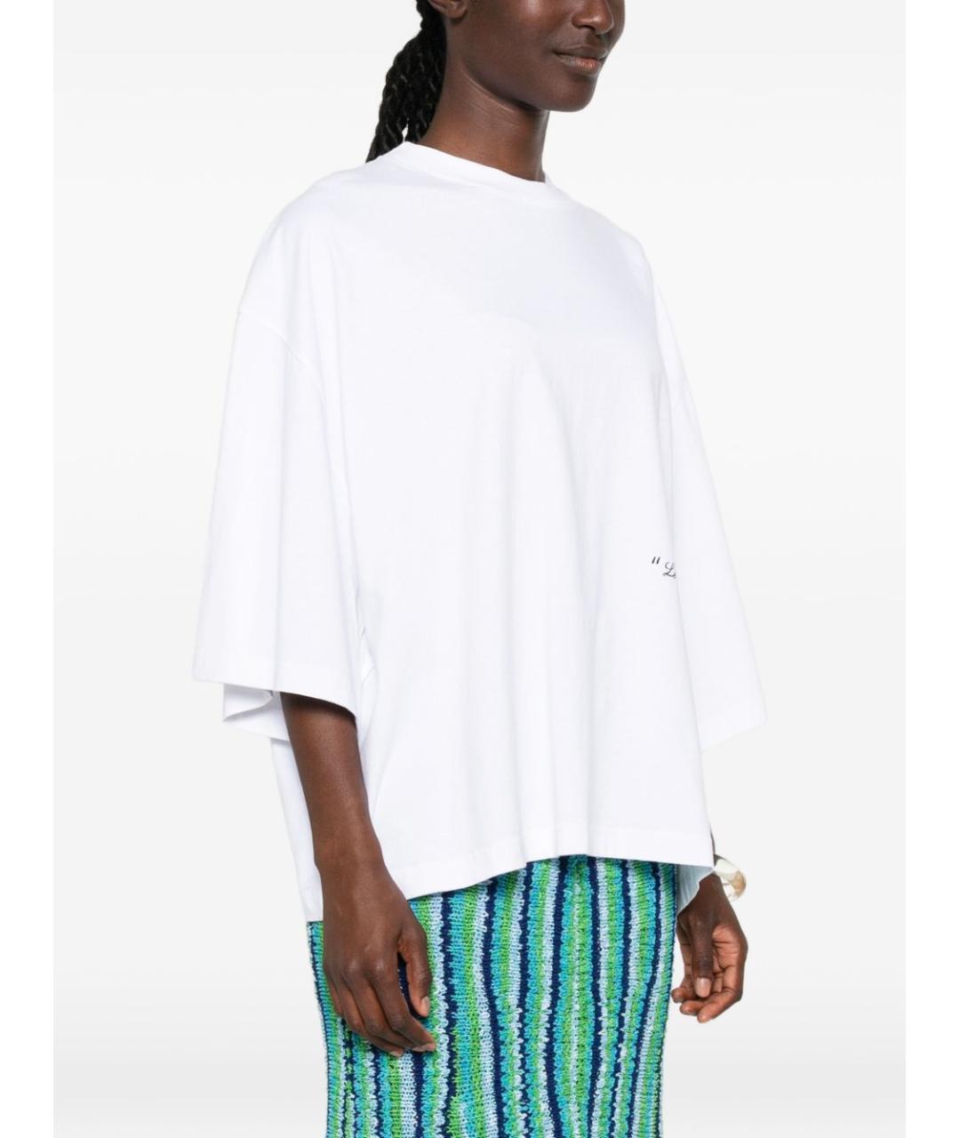 JACQUEMUS Белая хлопковая футболка, фото 3