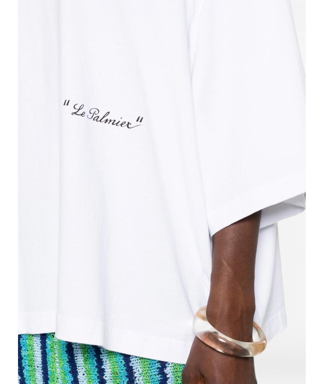 JACQUEMUS Белая хлопковая футболка, фото 2