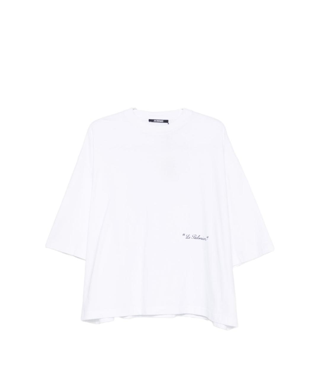 JACQUEMUS Белая хлопковая футболка, фото 1