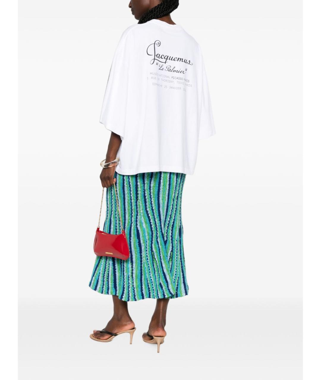 JACQUEMUS Белая хлопковая футболка, фото 4