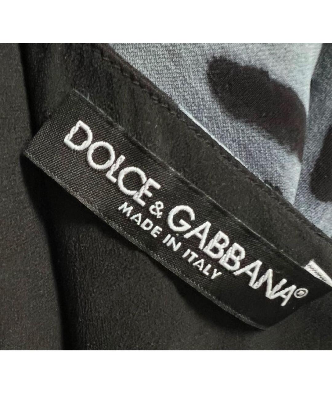 DOLCE&GABBANA Серое шелковое платье, фото 4