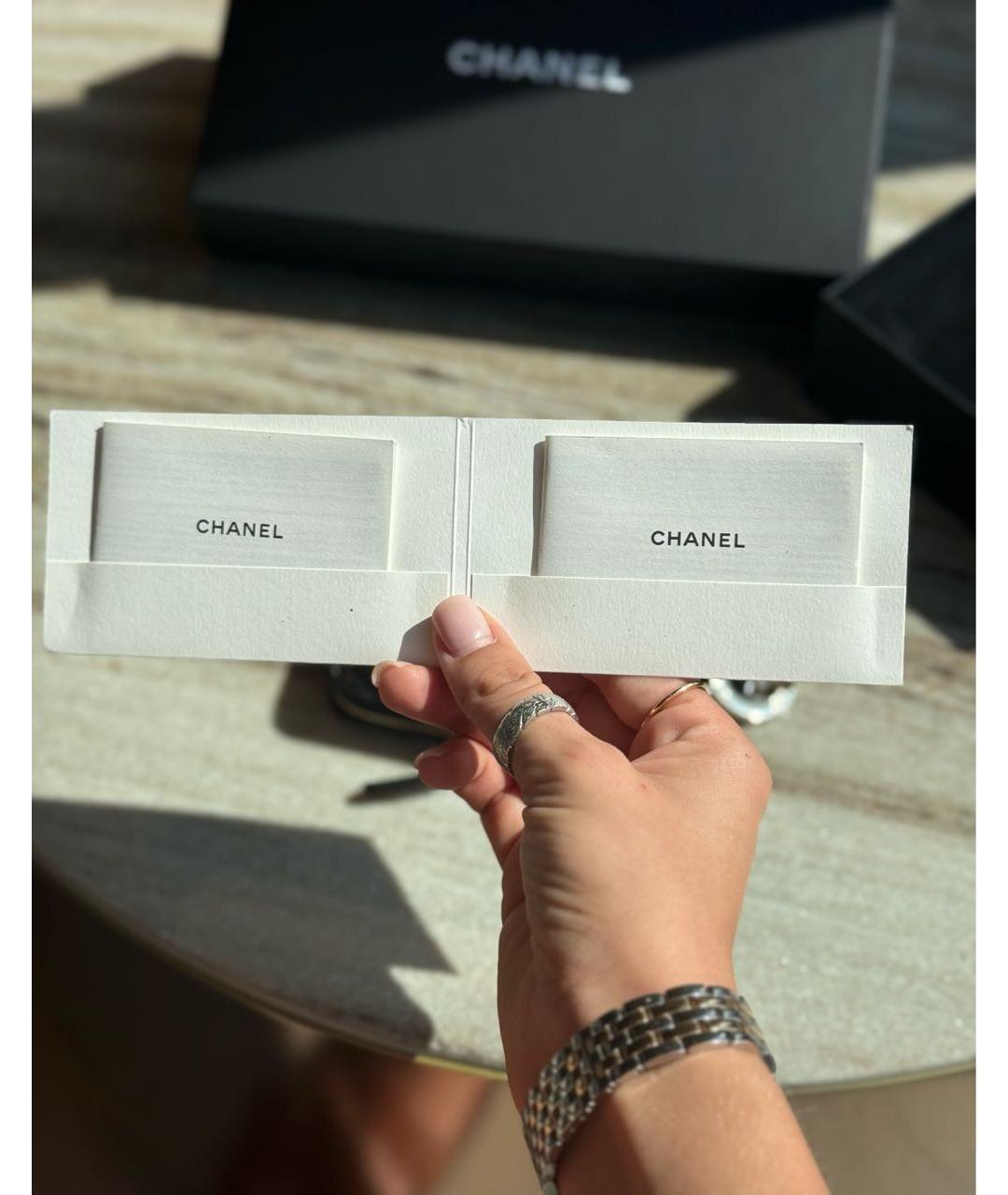 CHANEL Черный кожаный кошелек, фото 5