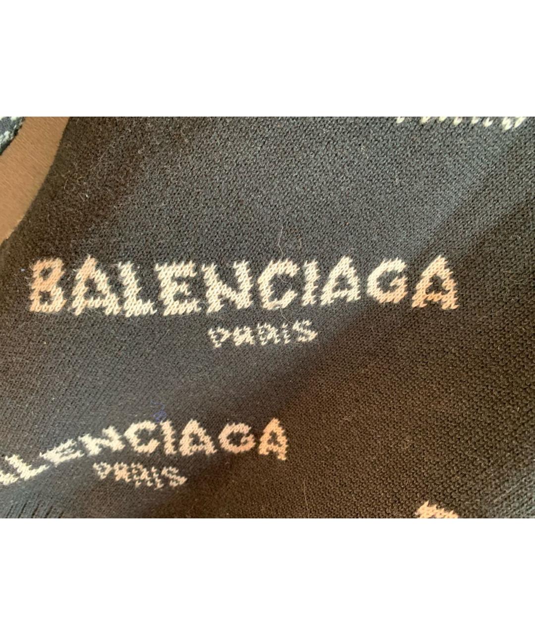 BALENCIAGA Черный шерстяной джемпер / свитер, фото 4