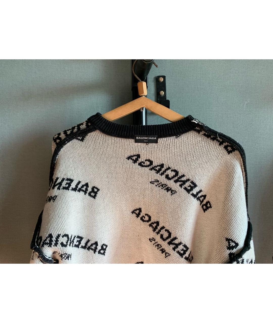 BALENCIAGA Черный шерстяной джемпер / свитер, фото 3