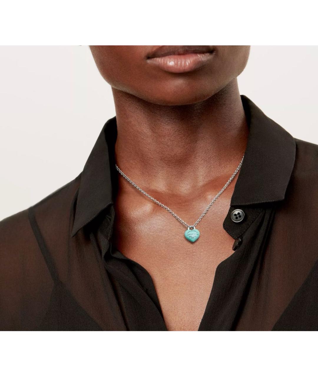 TIFFANY&CO Бирюзовое серебряное колье, фото 2